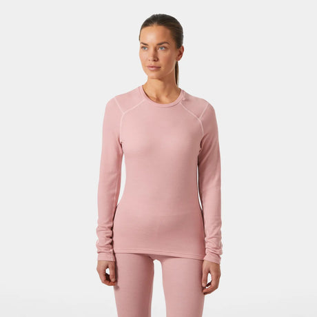 Helly Hansen Women's LIFA® Merino Midweight Crew Base Layer Skiundertrøje Dame - Pink Salt - Pink Salt