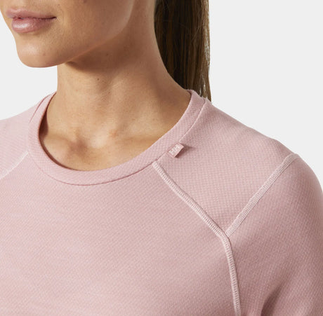 Helly Hansen Women's LIFA® Merino Midweight Crew Base Layer Skiundertrøje Dame - Pink Salt -