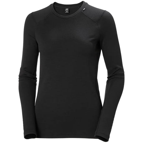 Helly Hansen Women's LIFA® Merino Midweight Crew Base Layer Skiundertrøje Dame - Black -