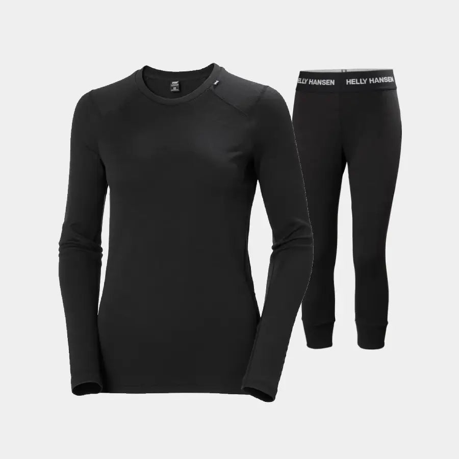 Helly Hansen Women's LIFA® Merino Midweight 3/4 Skiundertøj Sæt Dame - Black - XL