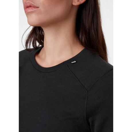 Helly Hansen Women's LIFA® Merino Midweight Crew Base Layer Skiundertrøje Dame - Black -
