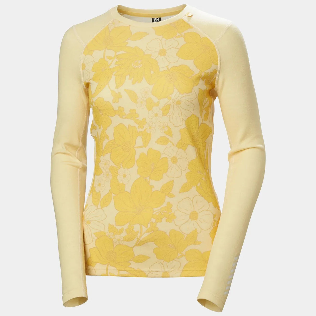 Helly Hansen Women’s LIFA® Merino Midweight Graphic Long-Sleeve Crew Base Layer Skiundertrøje Dame - Yellow Cream -