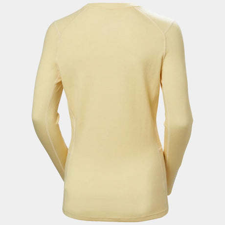 Helly Hansen Women’s LIFA® Merino Midweight Graphic Long-Sleeve Crew Base Layer Skiundertrøje Dame - Yellow Cream -