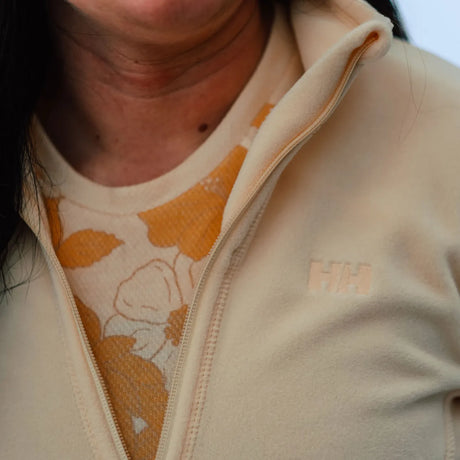 Helly Hansen Women’s LIFA® Merino Midweight Graphic Long-Sleeve Crew Base Layer Skiundertrøje Dame - Yellow Cream -