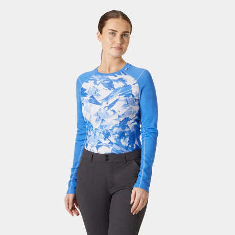 Helly Hansen Women’s LIFA® Merino Midweight Graphic Skiundertøj Sæt Dame - Ultra Blue -