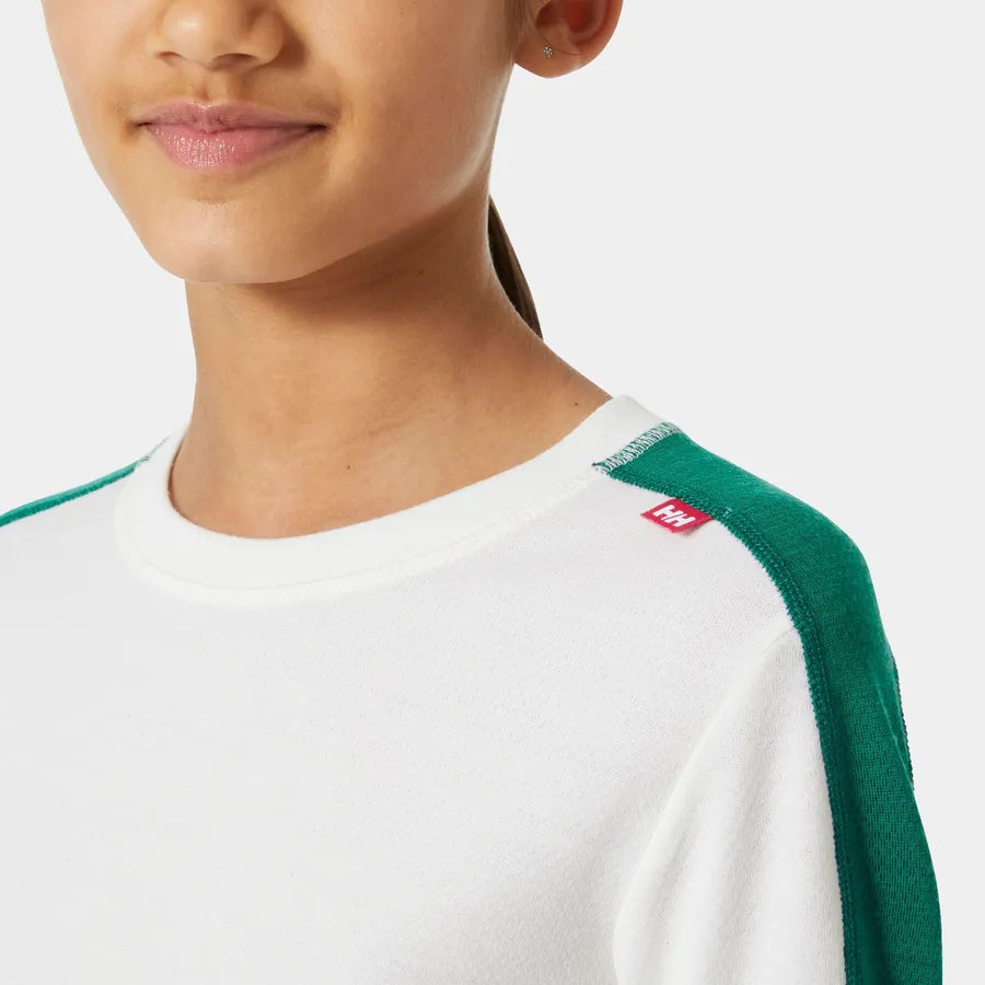 Helly Hansen Juniors' LIFA® Merino Midweight Base Layer Set Skiundertøj Børn - Emerald -