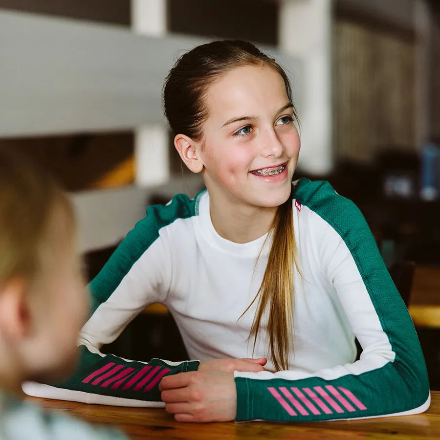 Helly Hansen Juniors' LIFA® Merino Midweight Base Layer Set Skiundertøj Børn - Emerald -