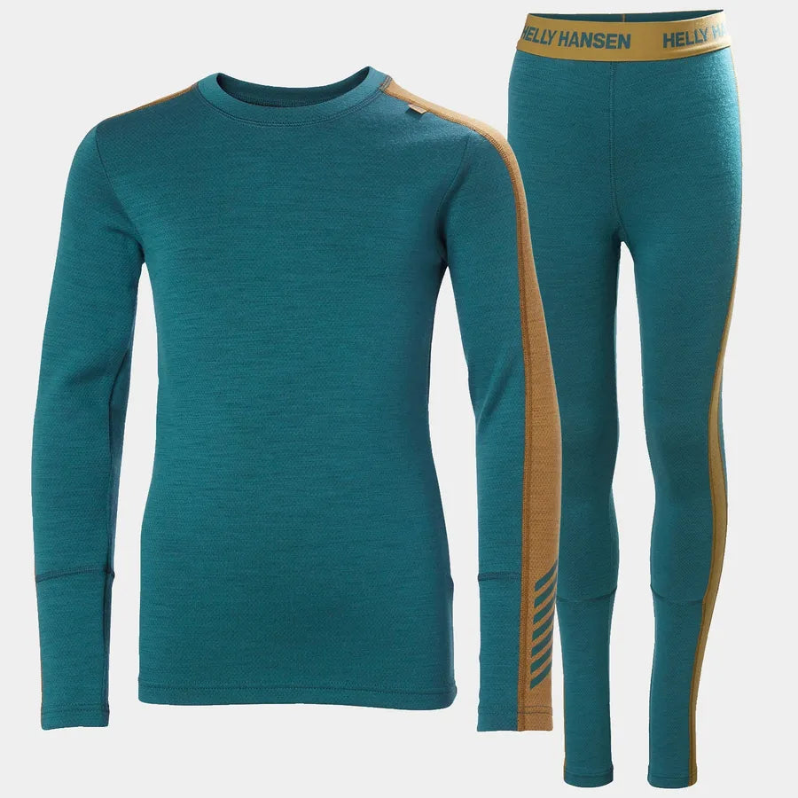 Helly Hansen Juniors' LIFA® Merino Midweight Base Layer Set Skiundertøj Børn - Dark Creek - Dark Creek