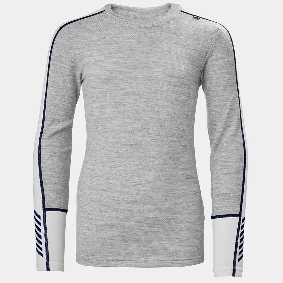 Helly Hansen Juniors' LIFA® Merino Midweight Base Layer Set Skiundertøj Børn - Grey Melange -