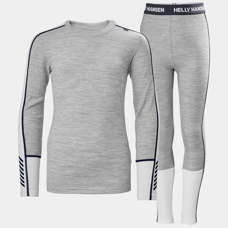 Helly Hansen Juniors' LIFA® Merino Midweight Base Layer Set Skiundertøj Børn - Grey Melange - Grey Melange