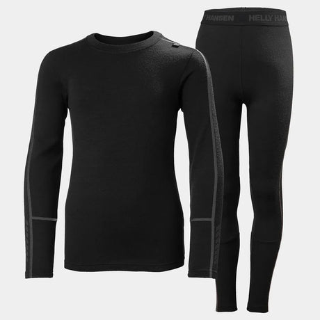 Helly Hansen Juniors' LIFA® Merino Midweight Base Layer Set Skiundertøj Børn - Black - Black