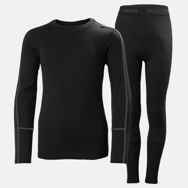Helly Hansen Juniors' LIFA® Merino Midweight Base Layer Set Skiundertøj Børn - Black - Black