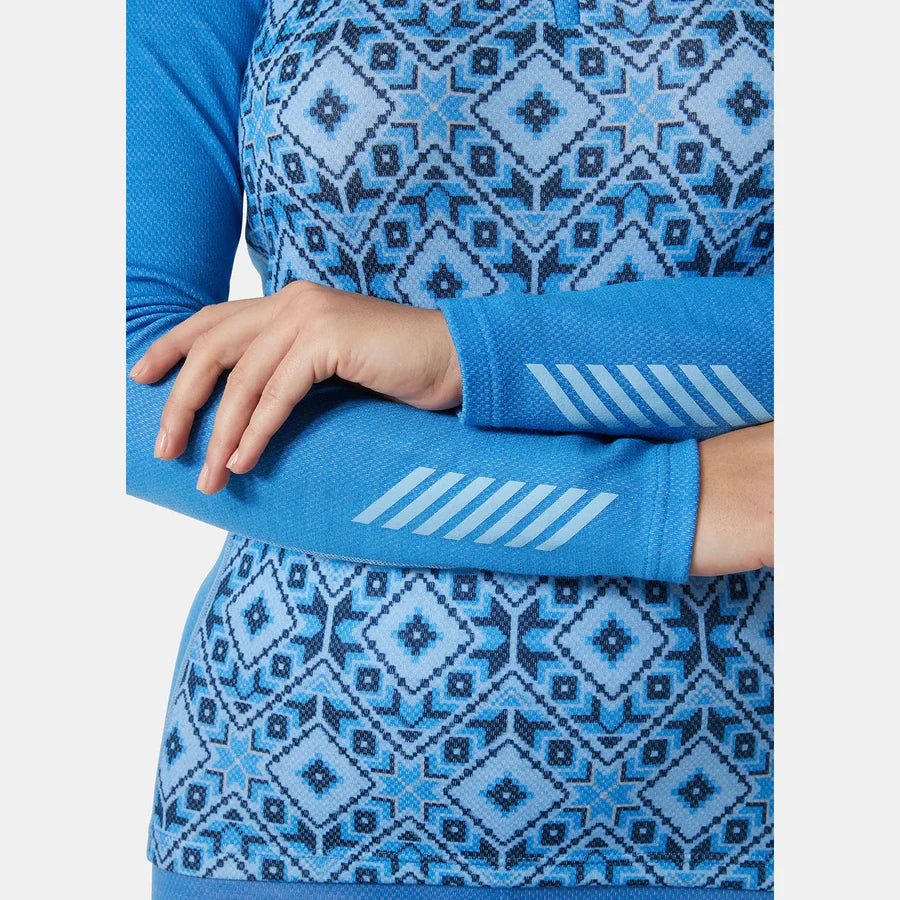 Helly Hansen Women's LIFA® Merino Midweight 2-In-1 Graphic Half-Zip Graphic Base Layer Pants Skiundertøj Sæt Dame -