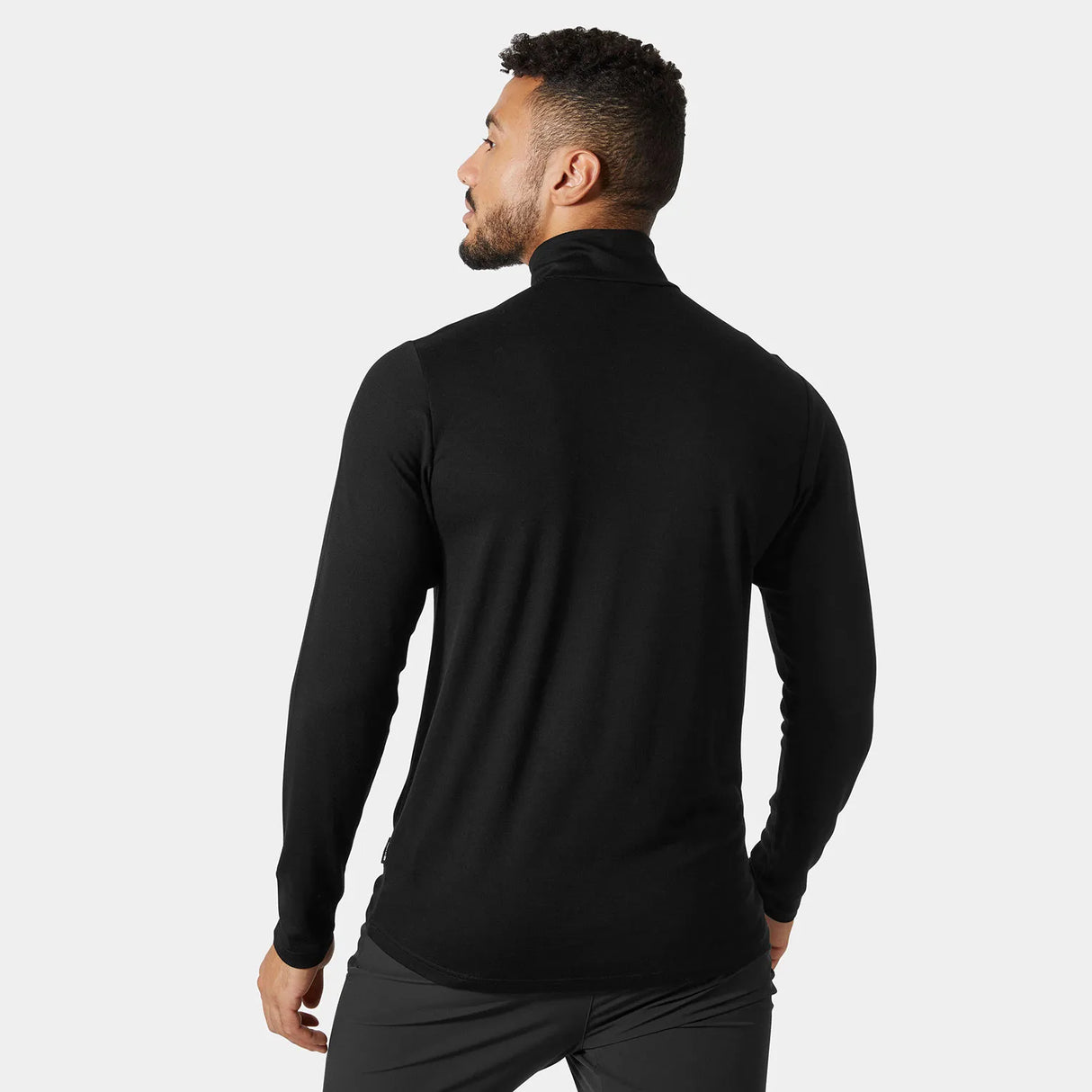 Helly Hansen Men's HH Merino Half-Zip Base Layer Skiundertrøje Herre - Black -