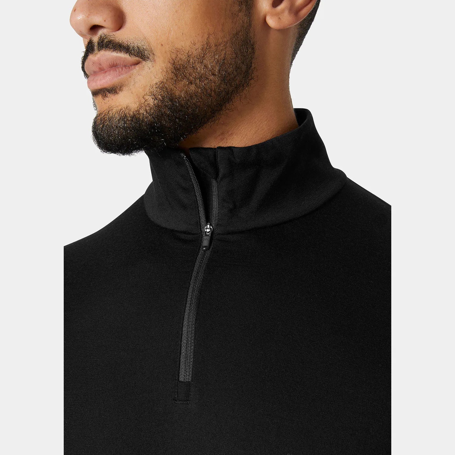 Helly Hansen Men's HH Merino Half-Zip Base Layer Skiundertrøje Herre - Black -