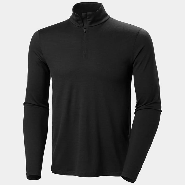 Helly Hansen Men's HH Merino Half-Zip Base Layer Skiundertrøje Herre - Black - Black