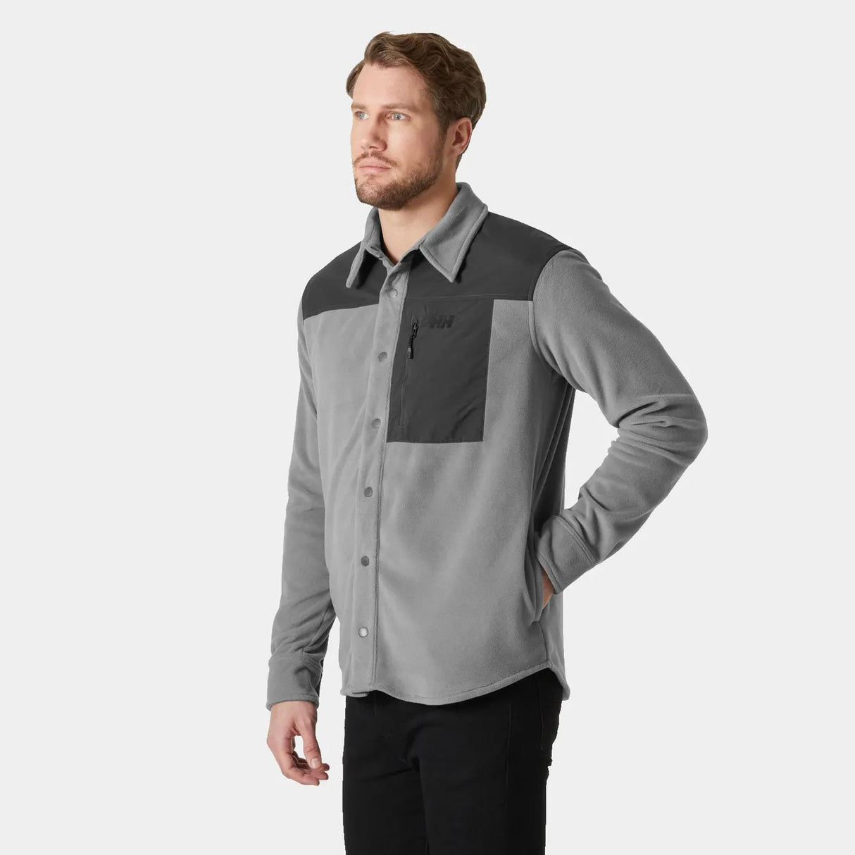 Helly Hansen Men's Daybreaker Fleece Shirt Fleeceskjorte Herre - Concrete - Concrete