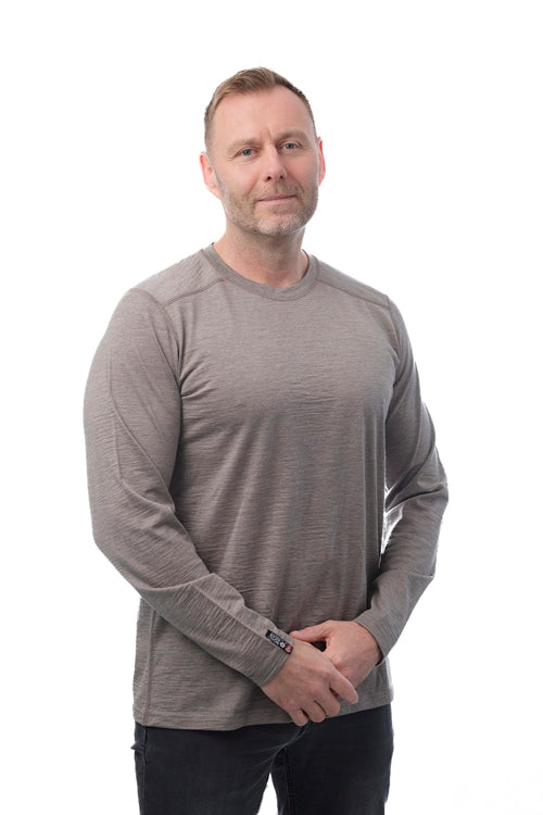 Woolwear Langærmet Skiundertrøje i 100% Merinould Herre - Antilope -