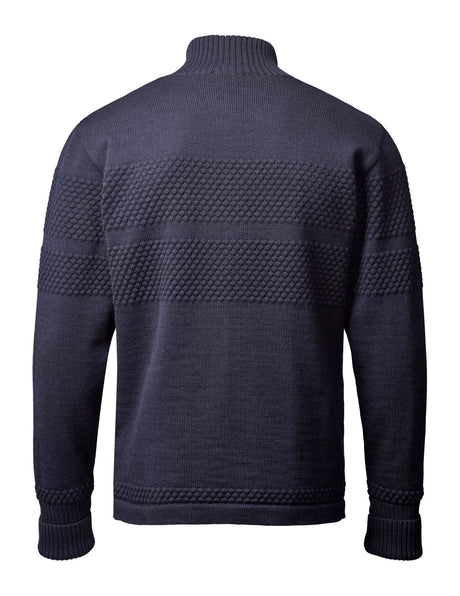 Clipper Saltum Windbreaker Cardigan High Neck Full Zip Sømandstrøje - Captain Navy -