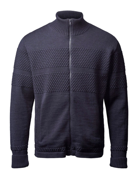 Clipper Saltum Windbreaker Cardigan High Neck Full Zip Sømandstrøje - Captain Navy - Captain Navy