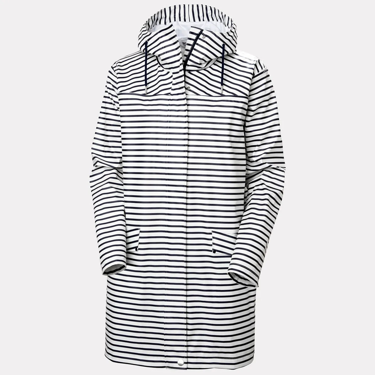 Helly Hansen Women's Moss Raincoat Regnfrakke Dame - White Navy -