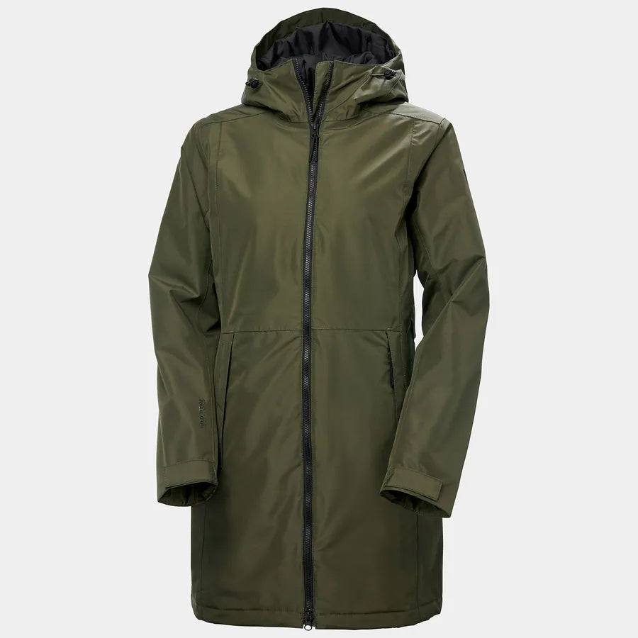 Helly Hansen Women's Lisburn Insulated Coat Regnfrakke Dame - Utility Green - Utility Green
