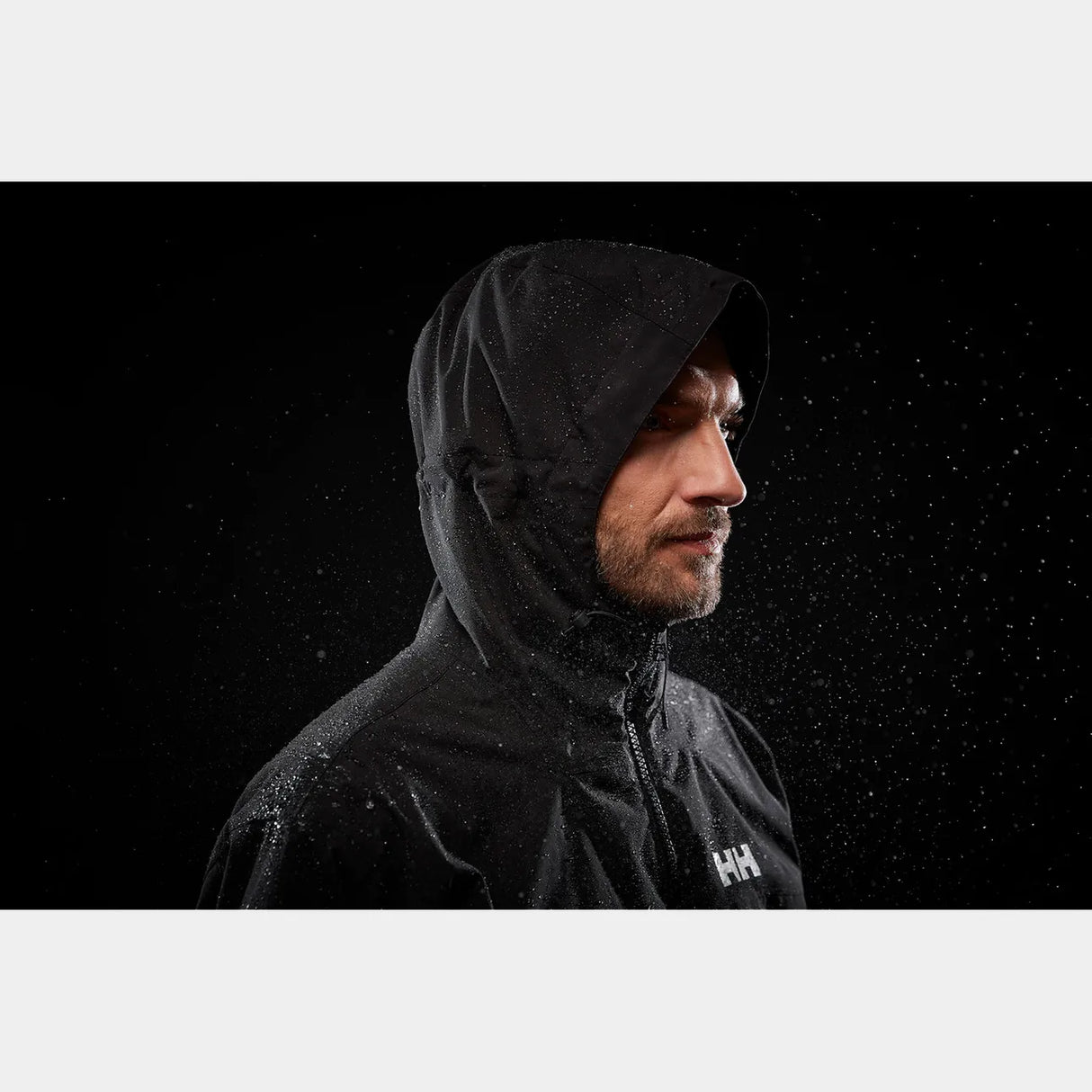 Helly Hansen Men's Move Hooded Rain Jacket Regnjakke Herre - Black -
