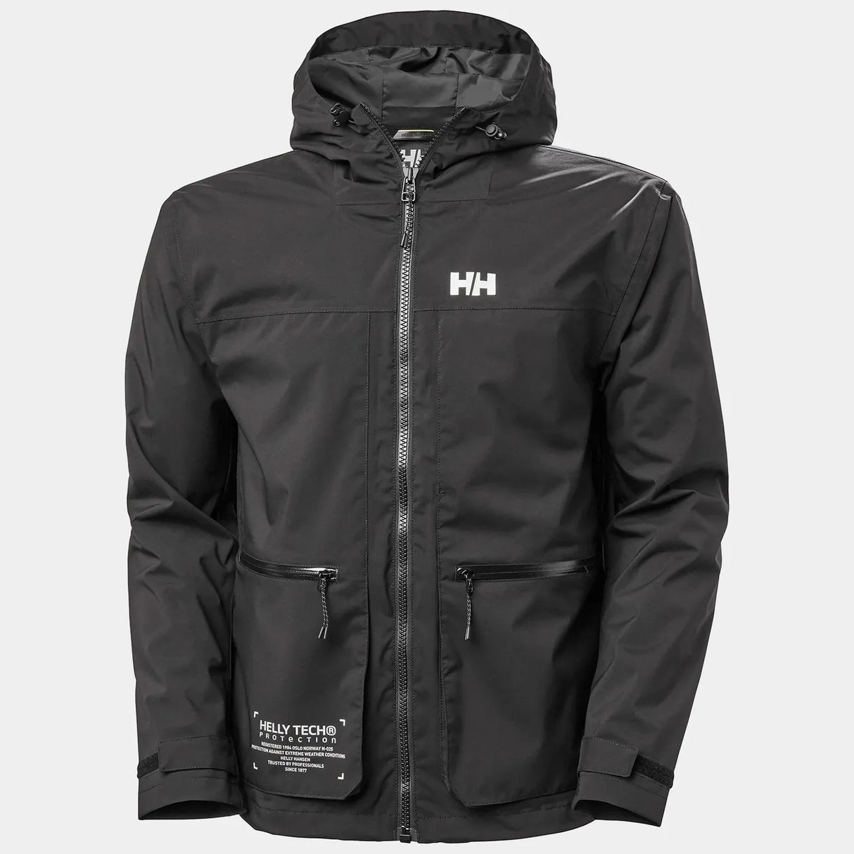 Helly Hansen Men's Move Hooded Rain Jacket Regnjakke Herre - Black -