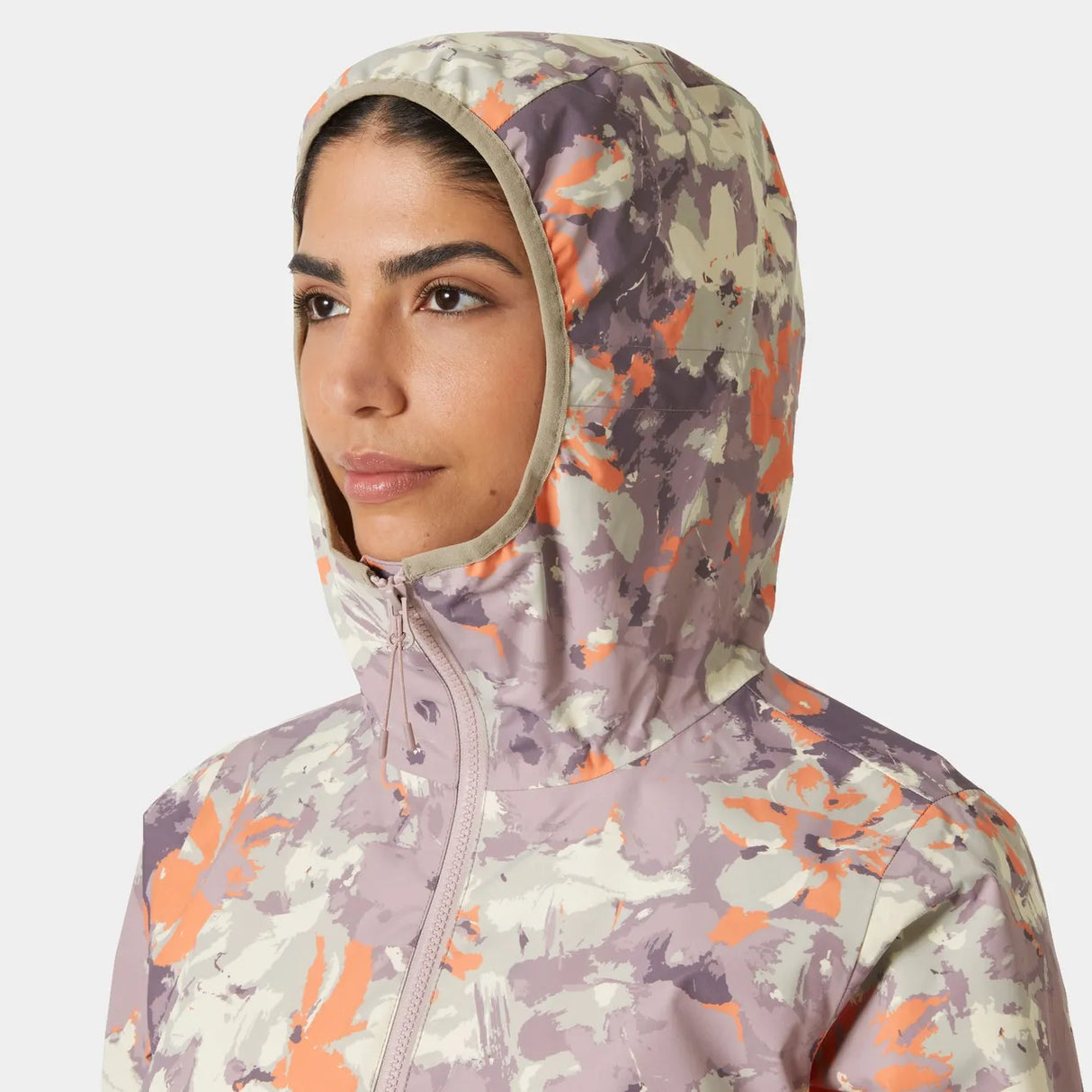 Helly Hansen Women's Graphic Rain Jacket Regnjakke Dame - Purple Clay -