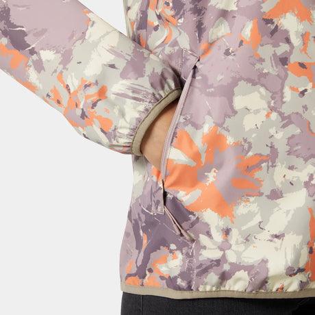 Helly Hansen Women's Graphic Rain Jacket Regnjakke Dame - Purple Clay -