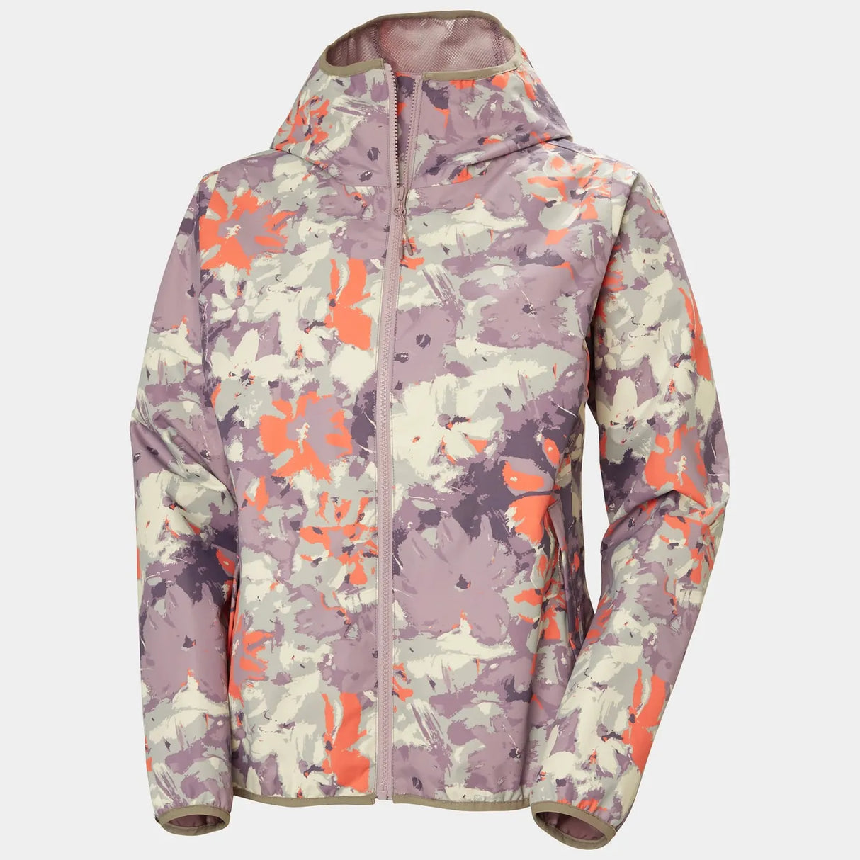 Helly Hansen Women's Graphic Rain Jacket Regnjakke Dame - Purple Clay -