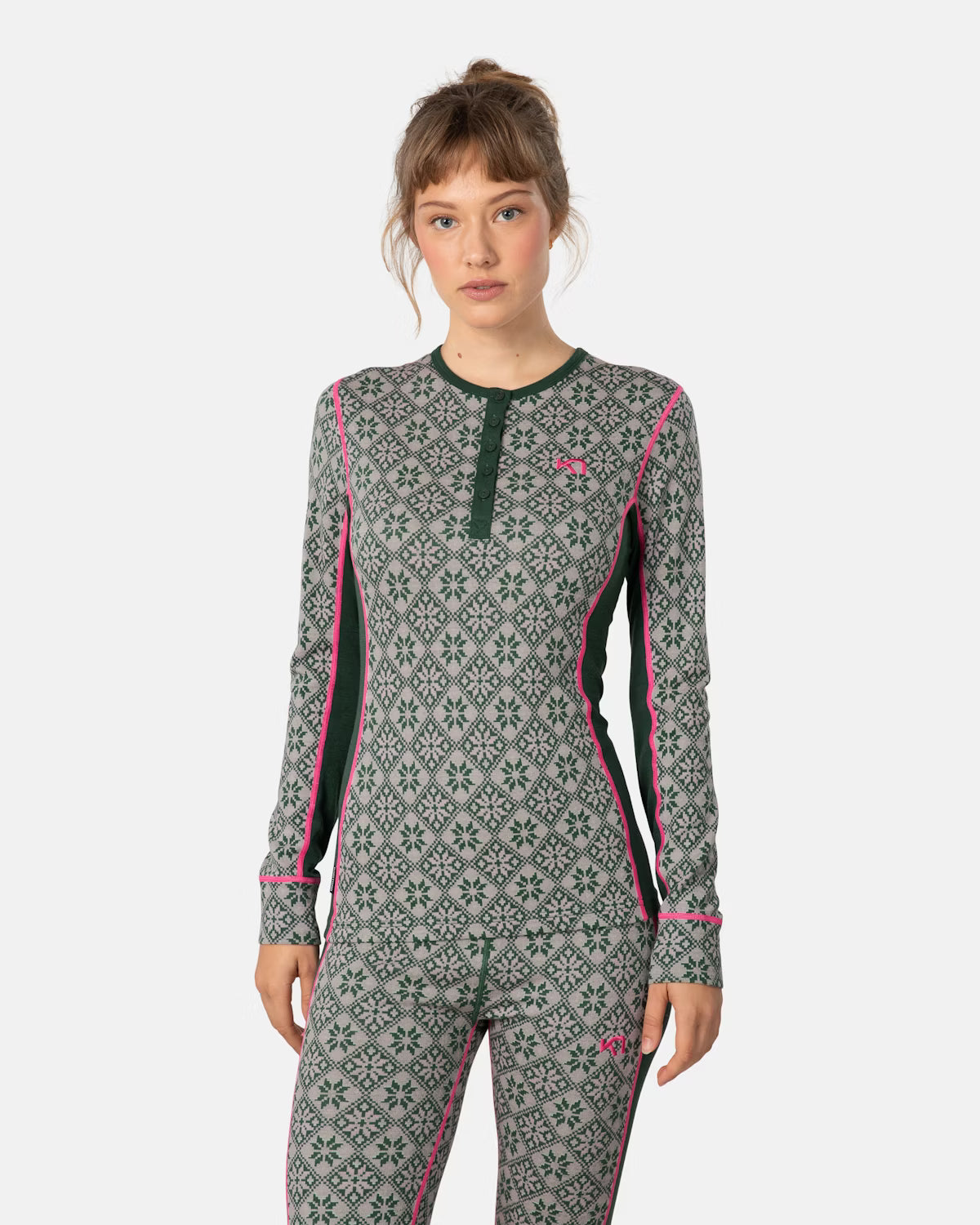 Kari Traa Rose Long Sleeve Skiundertrøje Dame - Thyme Green - Thyme Green
