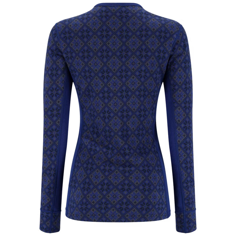 Kari Traa Rose Long Sleeve High Waist Skiundertøj Sæt Dame - Azure Blue -
