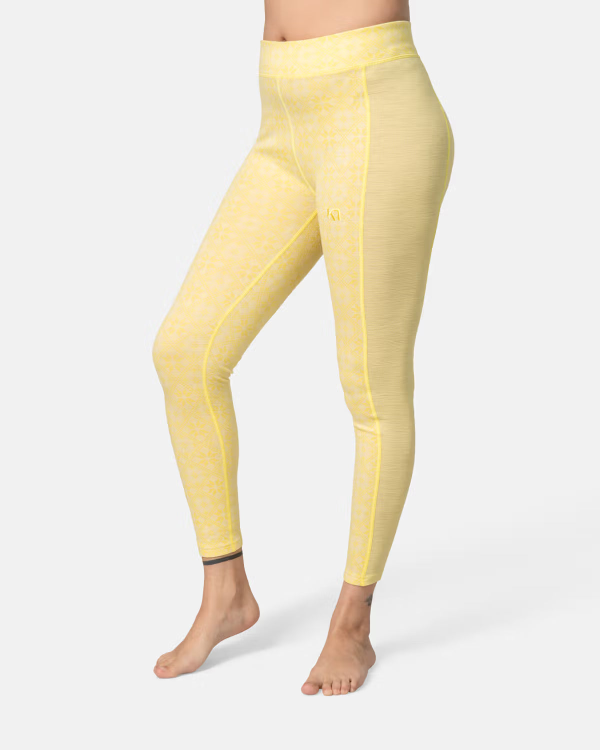 Kari Traa Rose High Waist Pants Skiunderbukser Dame - Yellow - Yellow