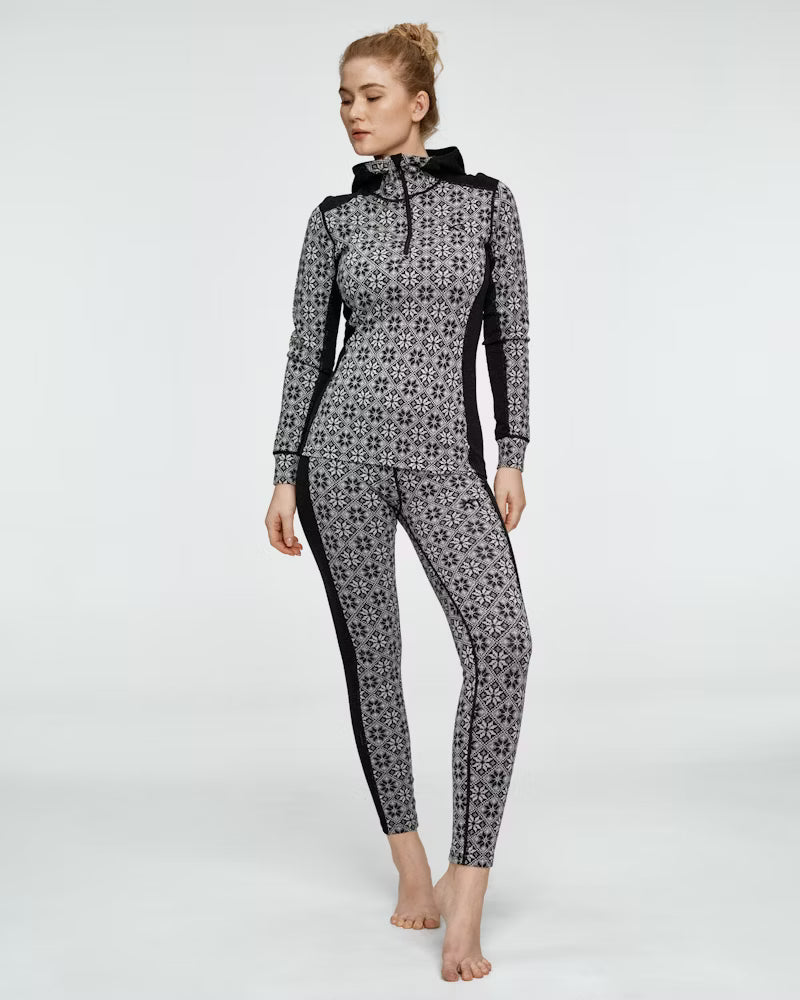 Kari Traa Rose Hoodie High Waist Skiundertøj Sæt Dame - Black -