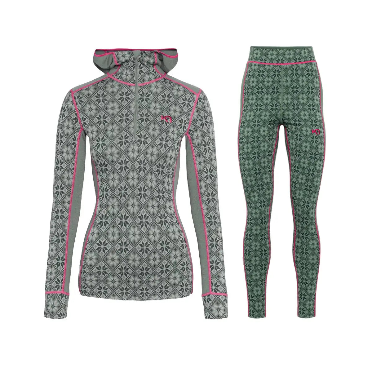 Kari Traa Rose Hoodie High Waist Skiundertøj Sæt Dame - Sag - XL