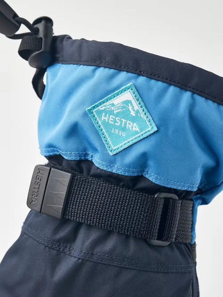 Hestra Gauntlet CZone Jr. 5-finger Skihandsker Børn - Dark navy & sky blue -