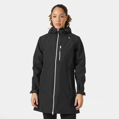 Helly Hansen Women's Long Belfast Jacket Regnjakke Dame - Black - Black