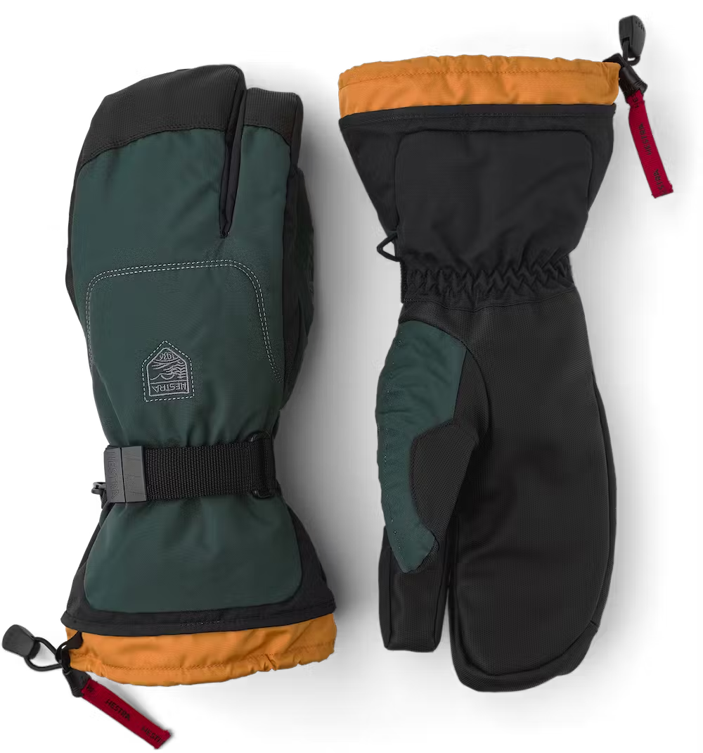 Hestra Gauntlet Sr. 3-finger Skihandsker Herre - Bottle Green - Bottle Green