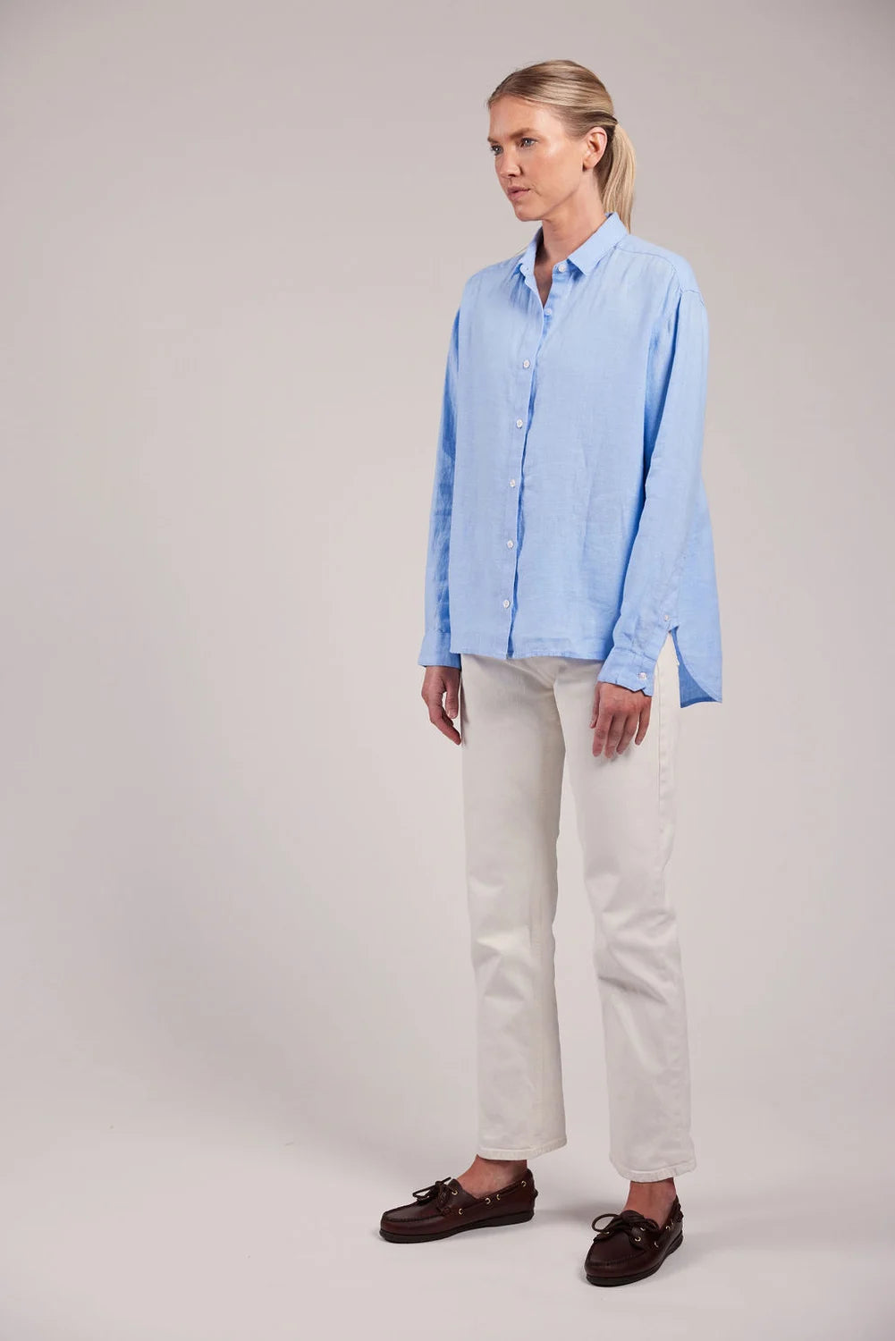 Sebago Linen Blouse Hørskjorte Dame -