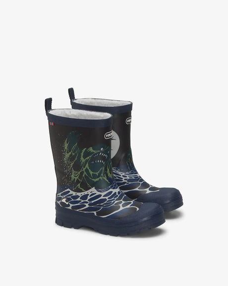 Viking Jolly Print Warm Kids Termostøvler Børn - Blue / Multi - Blue Multi