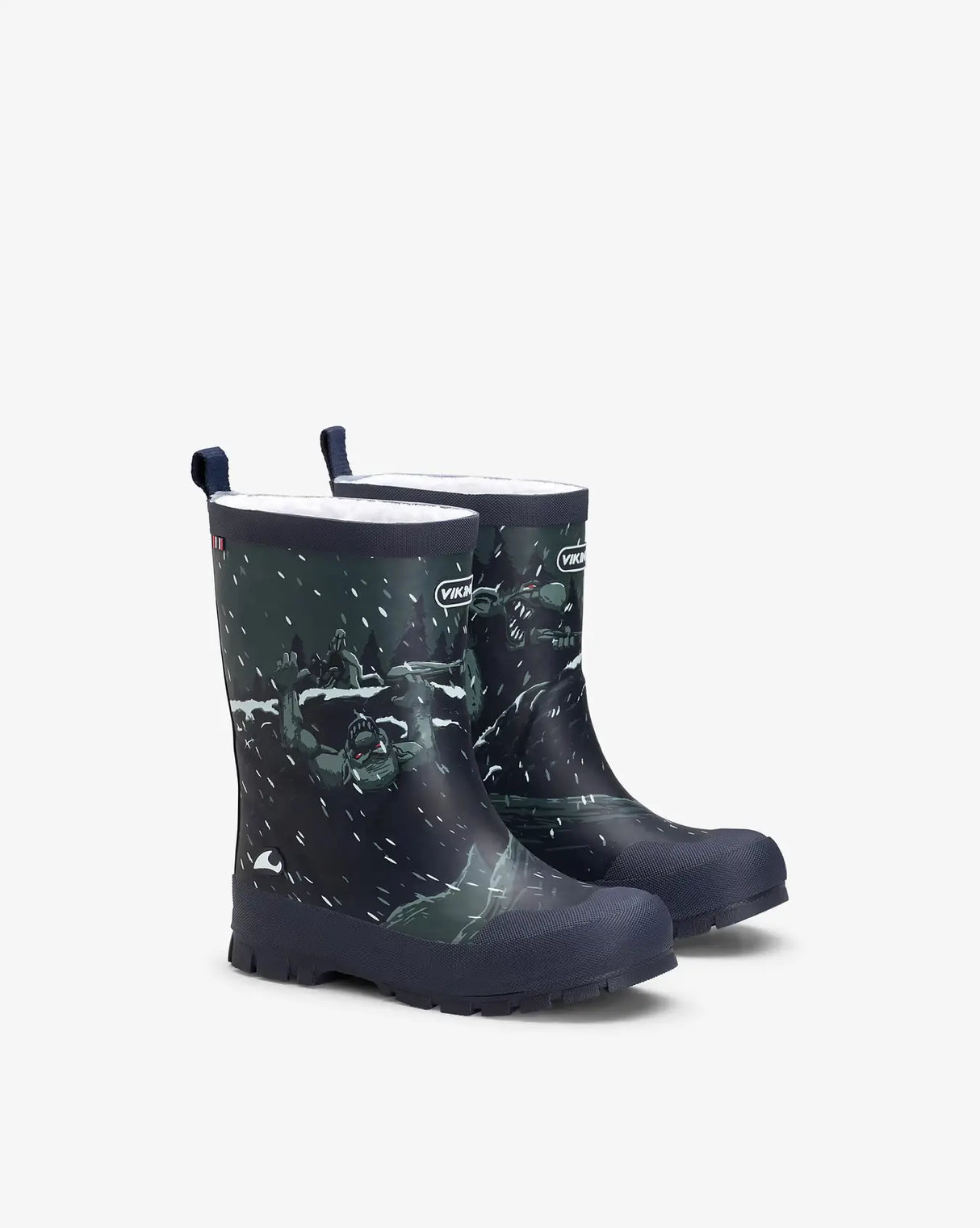 Viking Jolly Print Warm Kids Termostøvler Børn - Navy / Dark Grey -