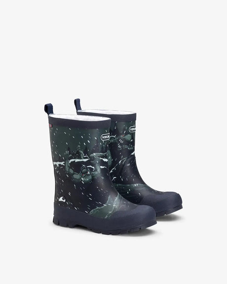 Viking Jolly Print Warm Kids Termostøvler Børn - Navy / Dark Grey -