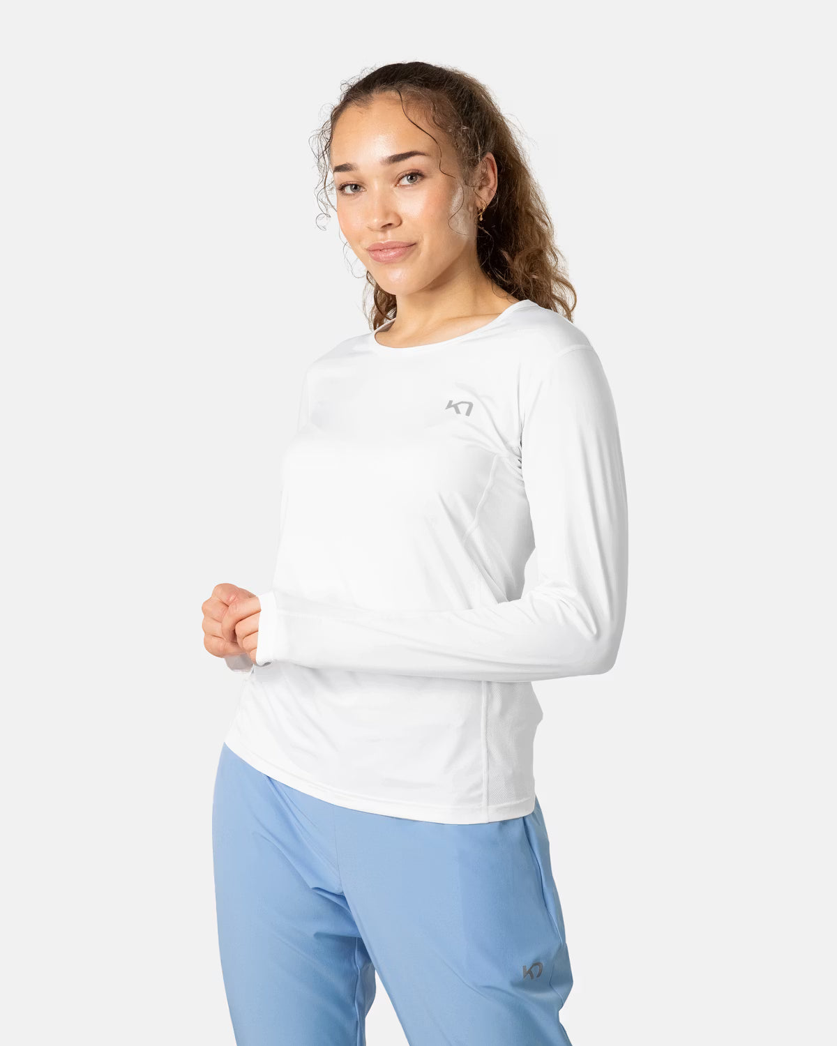 Kari Traa Nora 2.0 Long Sleeve Langærmet Træningstop Dame - Bright White - Bright White