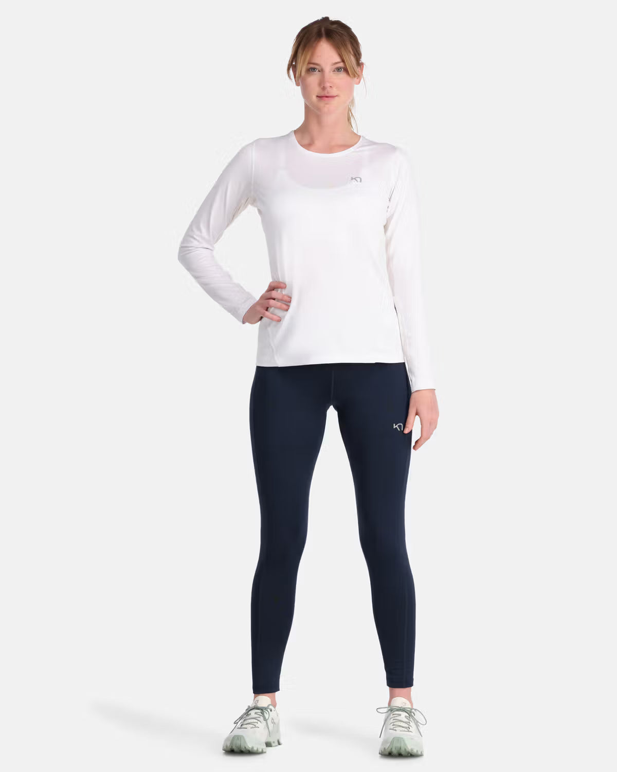 Kari Traa Nora 2.0 Long Sleeve Langærmet Træningstop Dame - Bright White -
