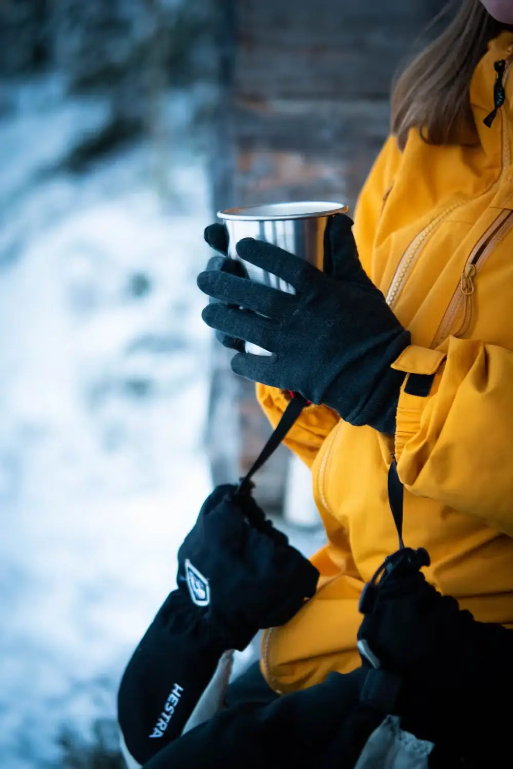 Hestra Merino Wool Liner Active 5-finger Inderhandsker Dame / Herrre - Charcoal -