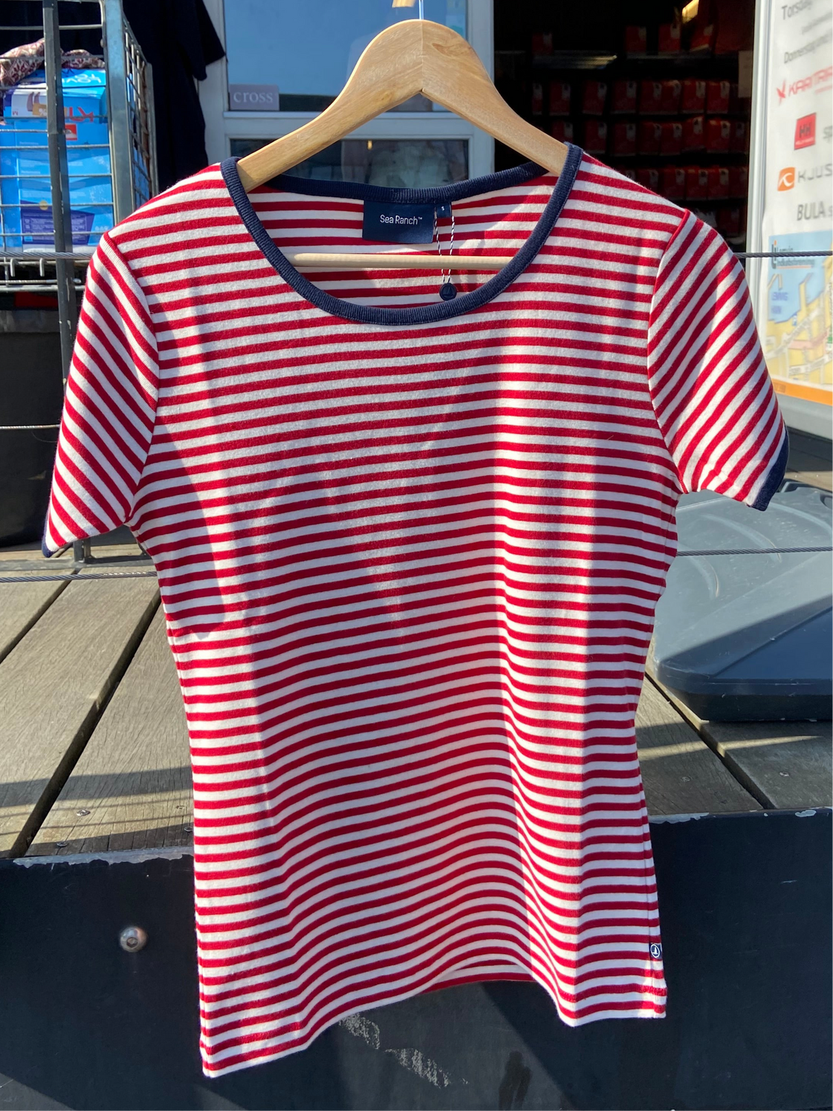 Sea Ranch Jemina Short Sleeve T-shirt Dame - SR Red/Pearl -