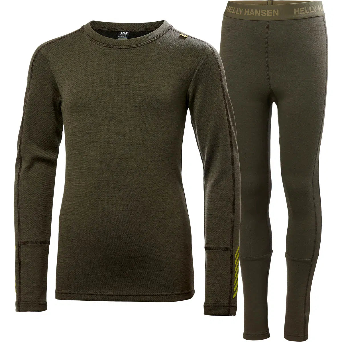 Helly Hansen Juniors' LIFA® Merino Midweight Base Layer Set Skiundertøj Børn - Utility Green - Utility Green