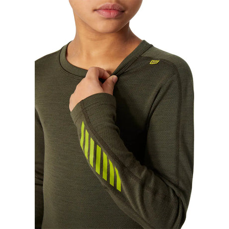 Helly Hansen Juniors' LIFA® Merino Midweight Base Layer Set Skiundertøj Børn - Utility Green -