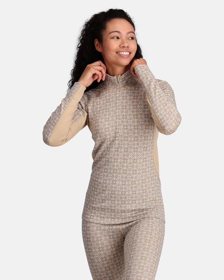 Kari Traa Rose Light Half Zip Skiundertøj Sæt Dame - Oat Beige -